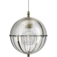 Globe Pendant Light with Skinny Glass - Brass