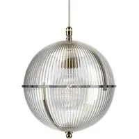 Globe Pendant Light with Skinny Glass - Brass