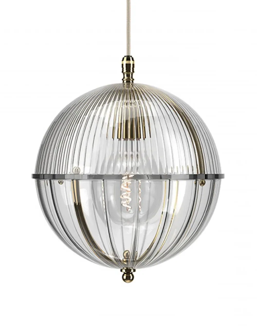 Globe Pendant Light with Skinny Glass - Bronze