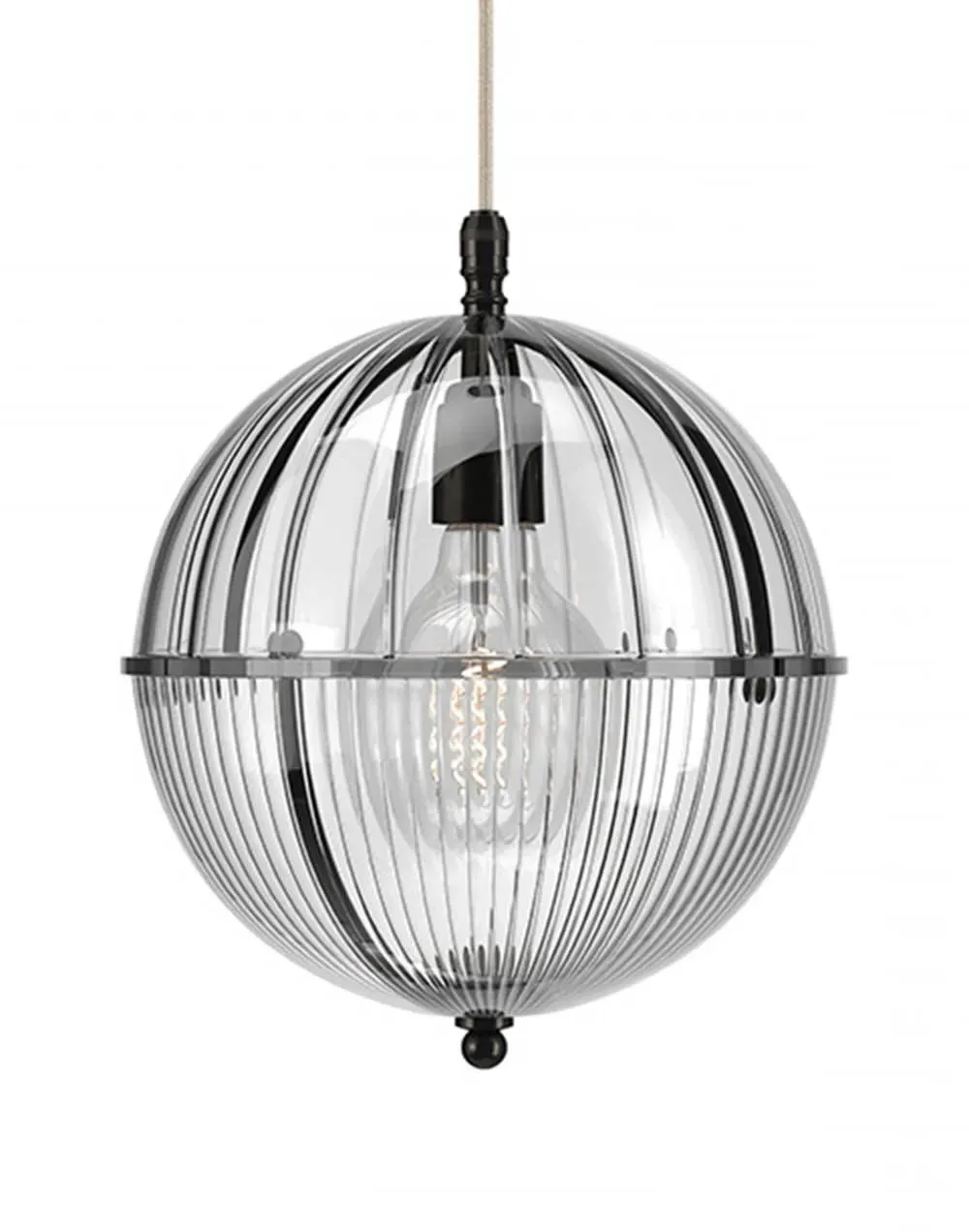 Globe Pendant Light with Skinny Glass - Bronze
