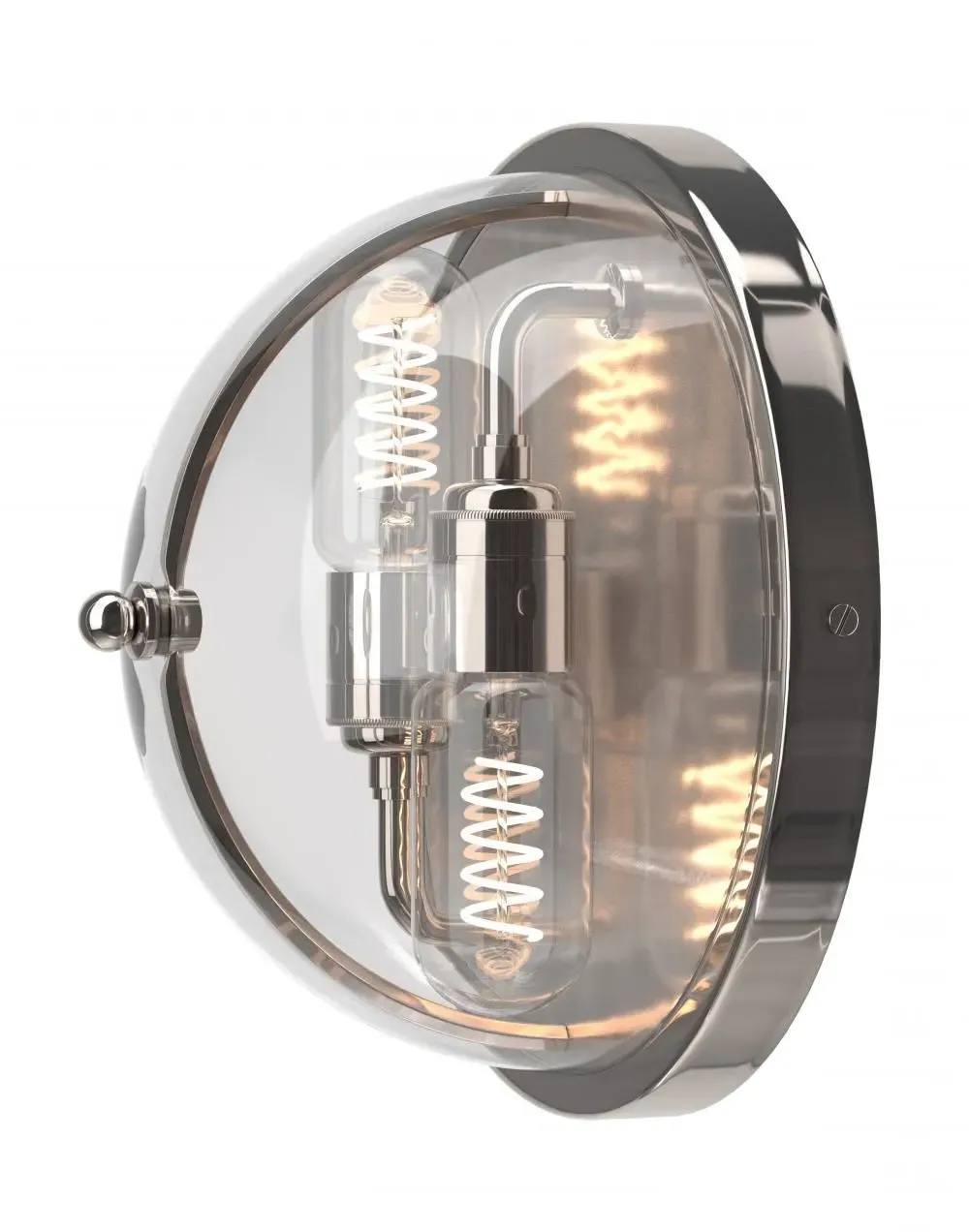 Globe Wall Light with Clear Glass - Brass