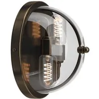 Globe Wall Light with Clear Glass - Brass