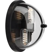 Globe Wall Light with Clear Glass - Bronze