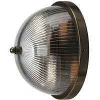 Globe Wall Light with Skinny Glass - Antique Brass