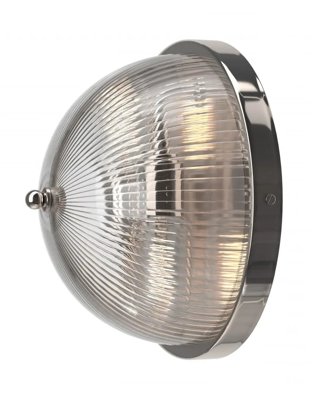 Globe Wall Light with Skinny Glass - Nickel