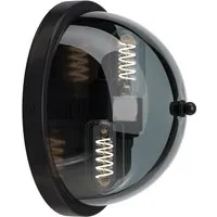 Globe Wall Light with Smoked Glass - Bronze