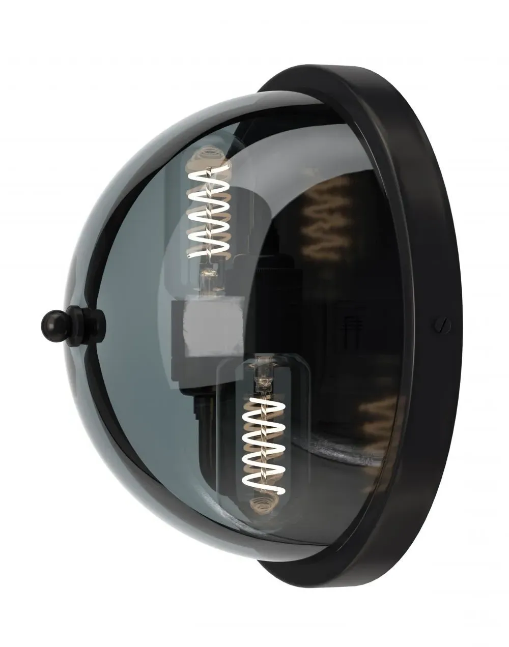 Globe Wall Light with Smoked Glass - Bronze