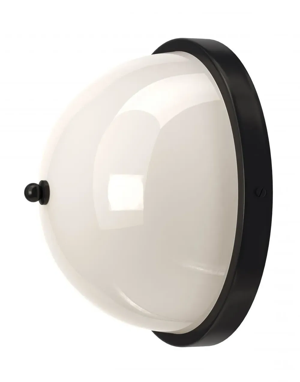 Globe Wall Light with White Glass - Bronze