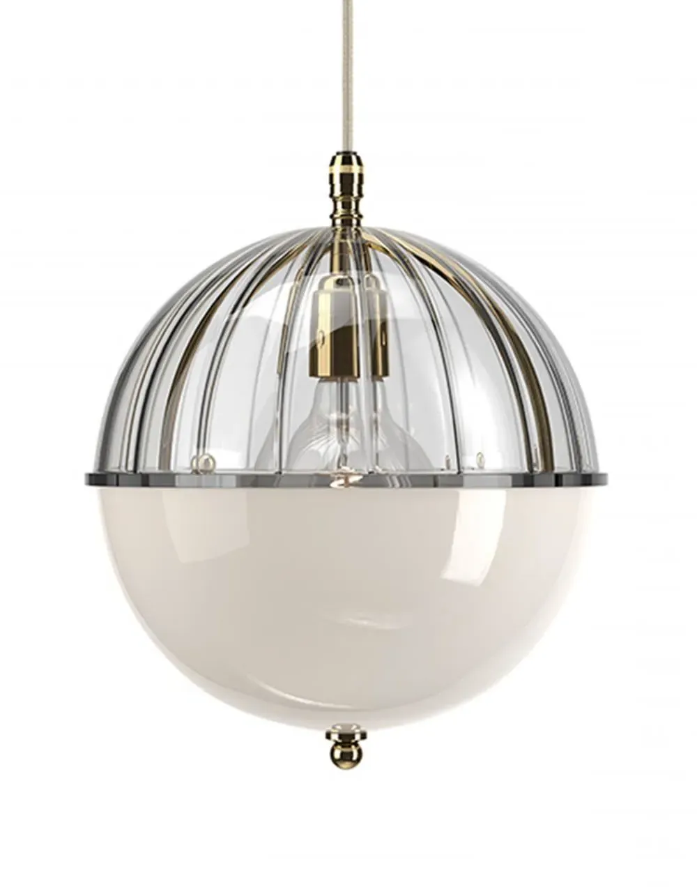 Grafton Globe Pendant Light - Polished Brass
