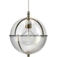 Grafton Globe Pendant Light - Polished Brass, Glass