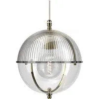 Grafton Globe Pendant Light - Polished Brass, Glass