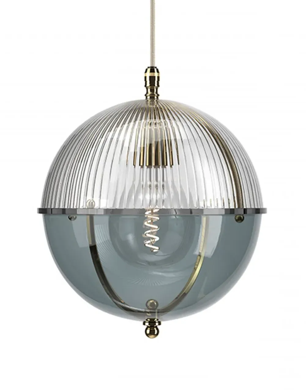 Grafton Globe Pendant Light - Polished Brass, Glass image