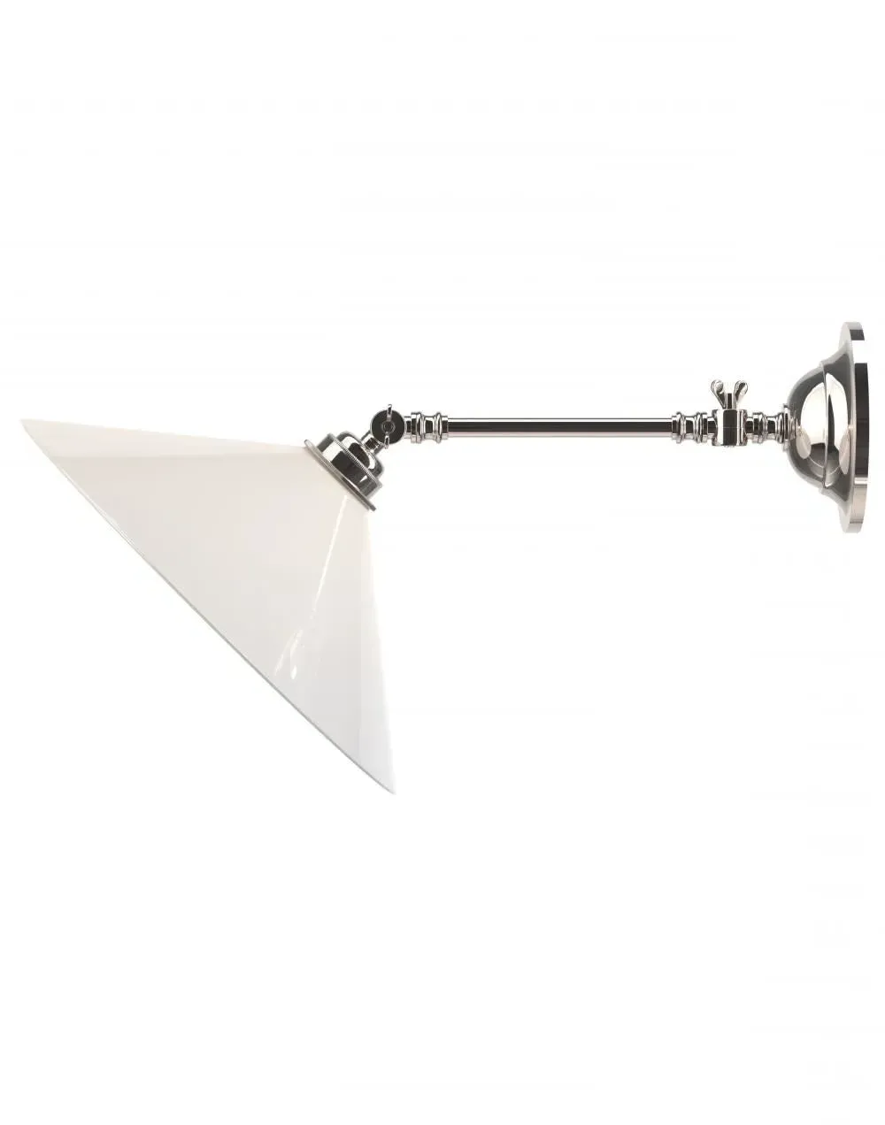 Hay Adjustable Reading Light - Nickel, Glass