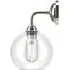 Hereford Bathroom Wall Light - Nickel, Clear Glass