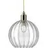 Hereford Large Bathroom Pendant Light - Brass, Ribbed Glass