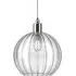 Hereford Large Bathroom Pendant Light - Nickel, Ribbed Glass