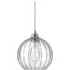 Hereford Large Pendant Light - Nickel, Ribbed Glass