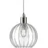 Hereford Medium Bathroom Pendant Light - Nickel, Ribbed Glass