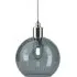 Hereford Medium Bathroom Pendant Light - Nickel, Smoked Glass