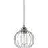 Hereford Medium Pendant Light - Nickel, Ribbed Glass