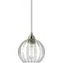 Hereford Medium Pendant Light - Polished Brass, Ribbed Glass