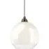 Hereford Pendant Light - White Glass, Antique Brass