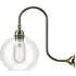 Hereford Swan Neck Bathroom Wall Light - Brass, Clear Glass
