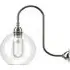 Hereford Swan Neck Bathroom Wall Light - Nickel, Clear Glass