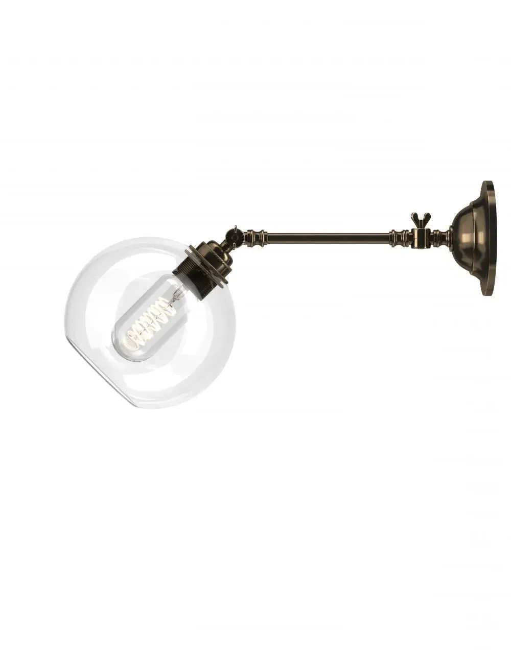 Large Adjustable Reading Light - Bronze, Glass