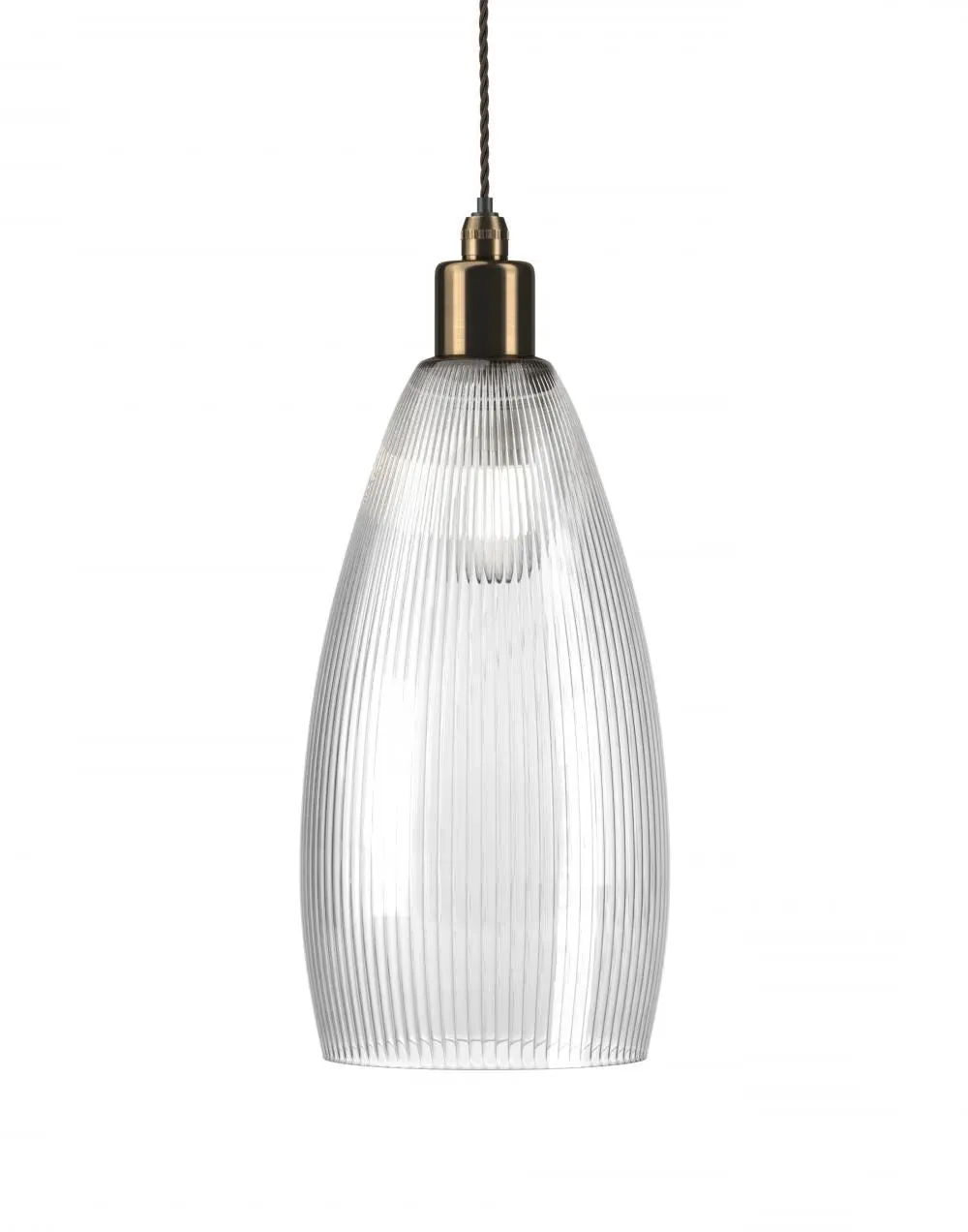 Large Bathroom Pendant Light - Antique Brass