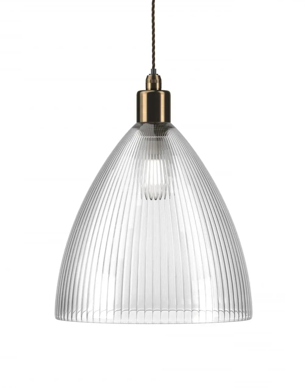 Large Bathroom Pendant Light - Brass, Glass