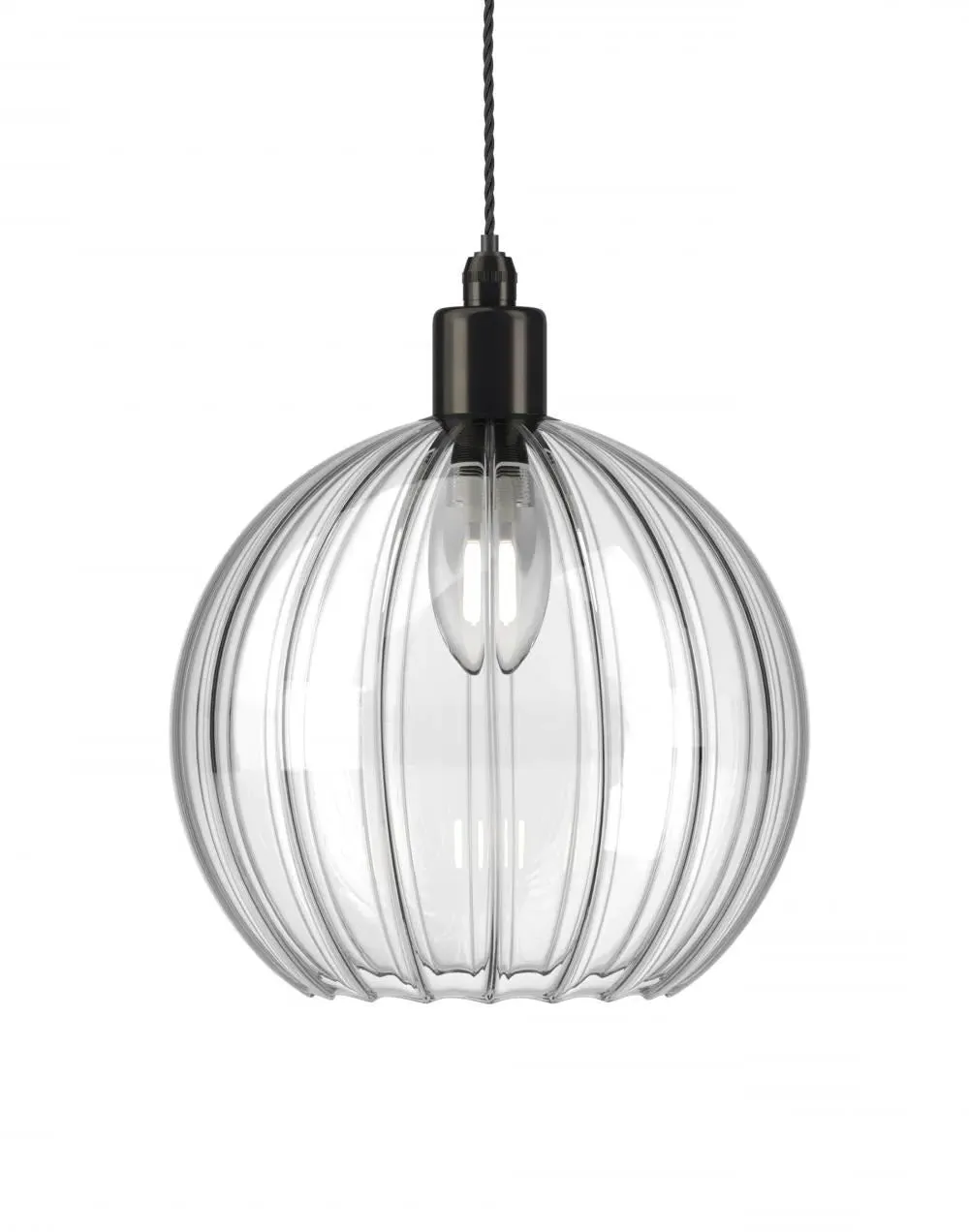 Large Bathroom Pendant Light - Bronze, Glass