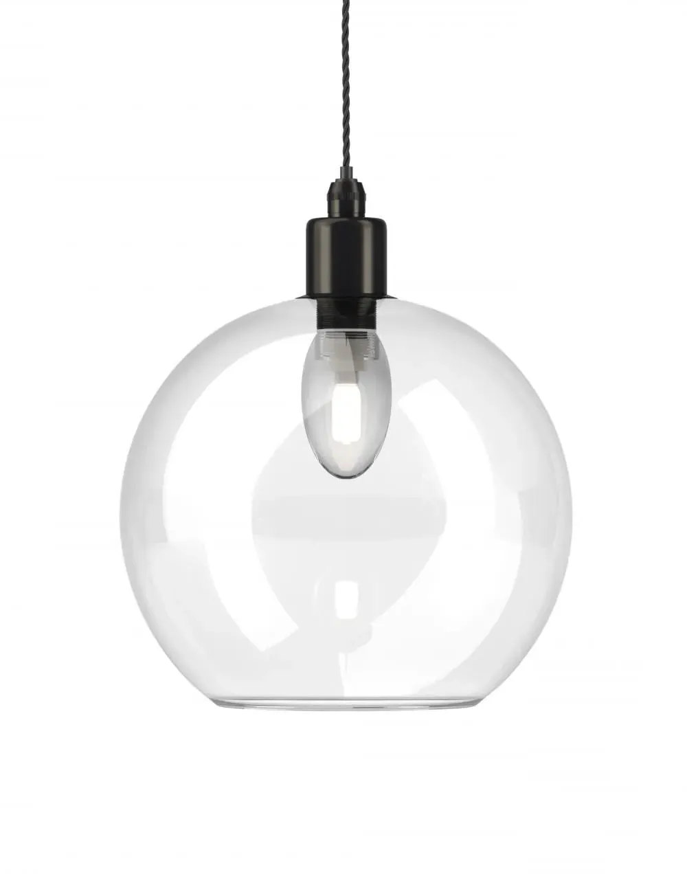 Large Bathroom Pendant Light - Bronze, Glass