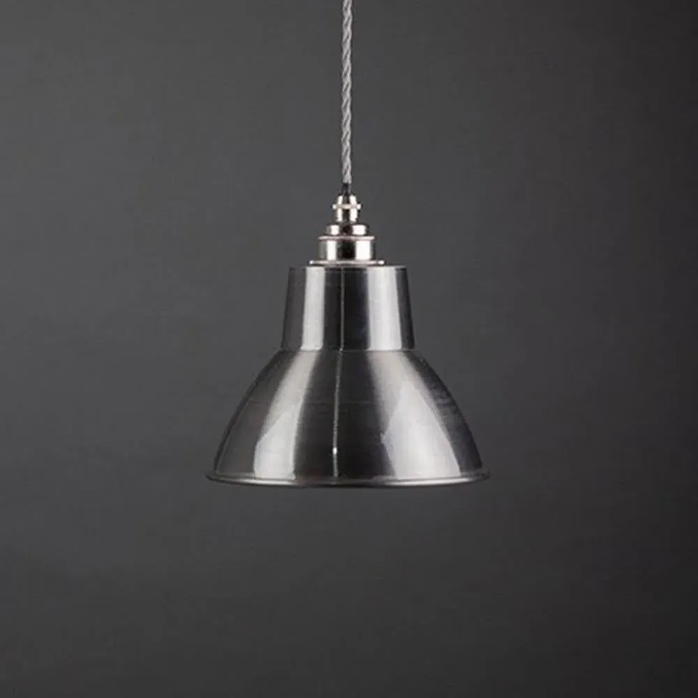 Large Industrial Pendant Light - Brass, Steel