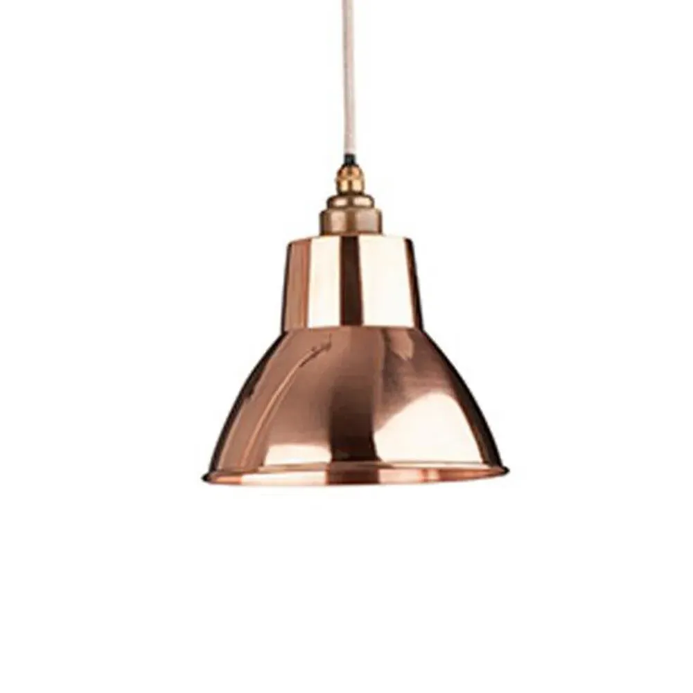 Large Industrial Pendant Light - Bronze, Copper