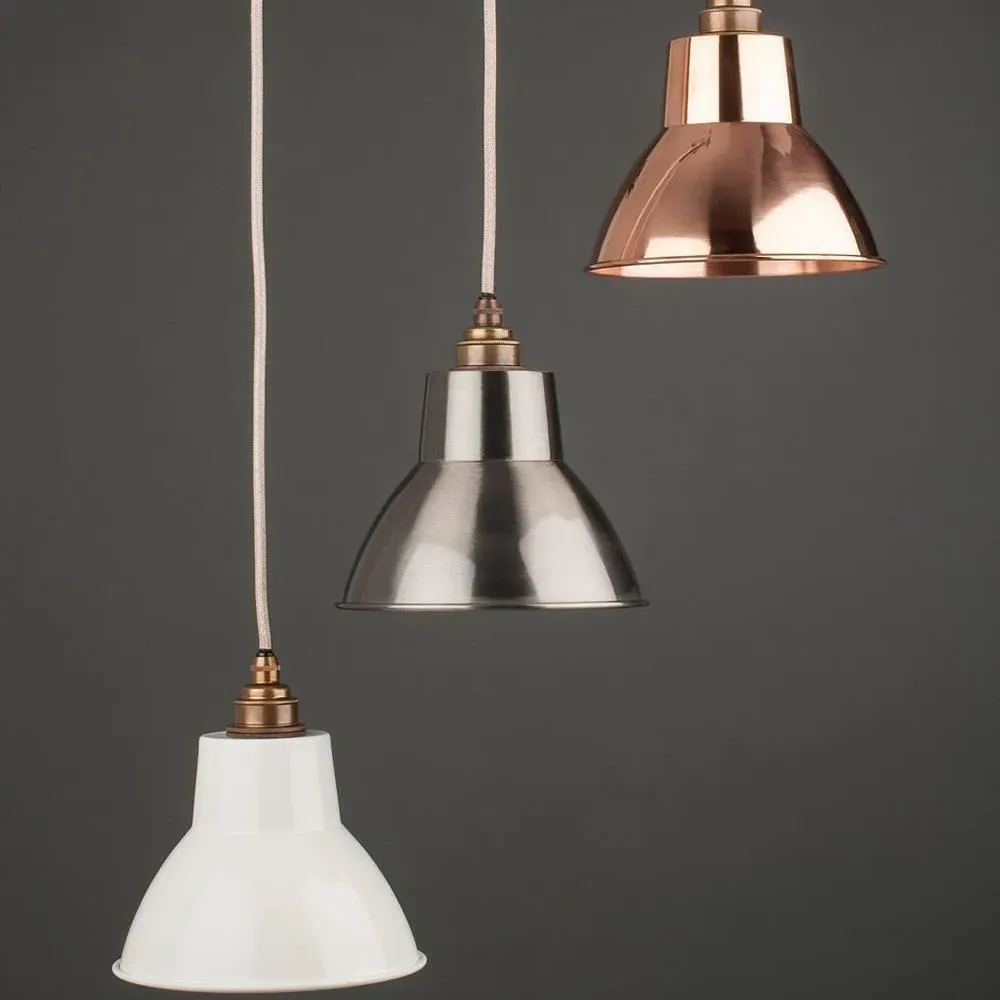 Large Industrial Pendant Light - Copper, Brass