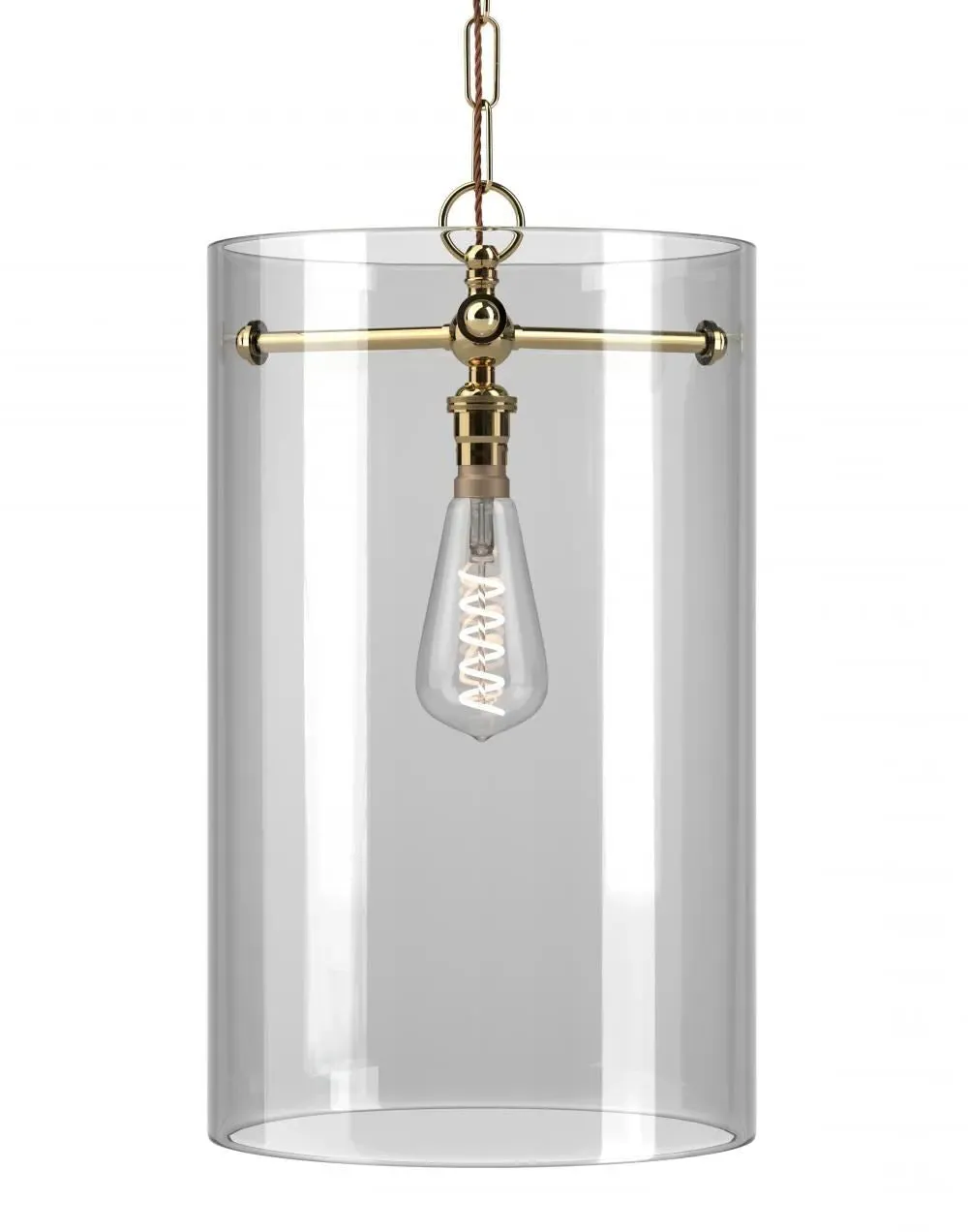 Large Pendant Light - Antique Brass, Metal