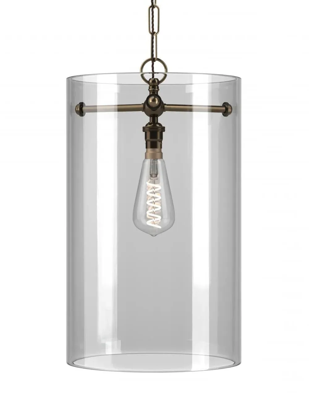 Large Pendant Light - Antique Brass, Metal