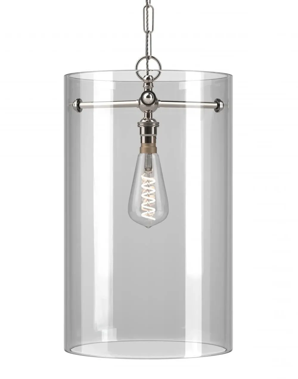 Large Pendant Light - Nickel, Metal
