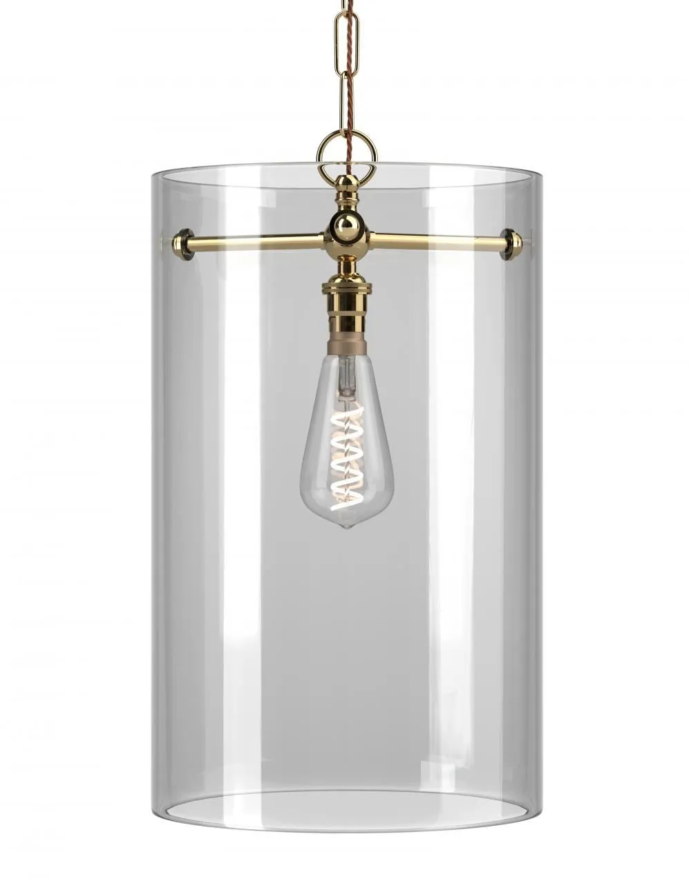 Large Pendant Light - Polished Brass, Metal