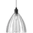 Ledbury Large Bathroom Pendant Light - Bronze, Ribbed Glass