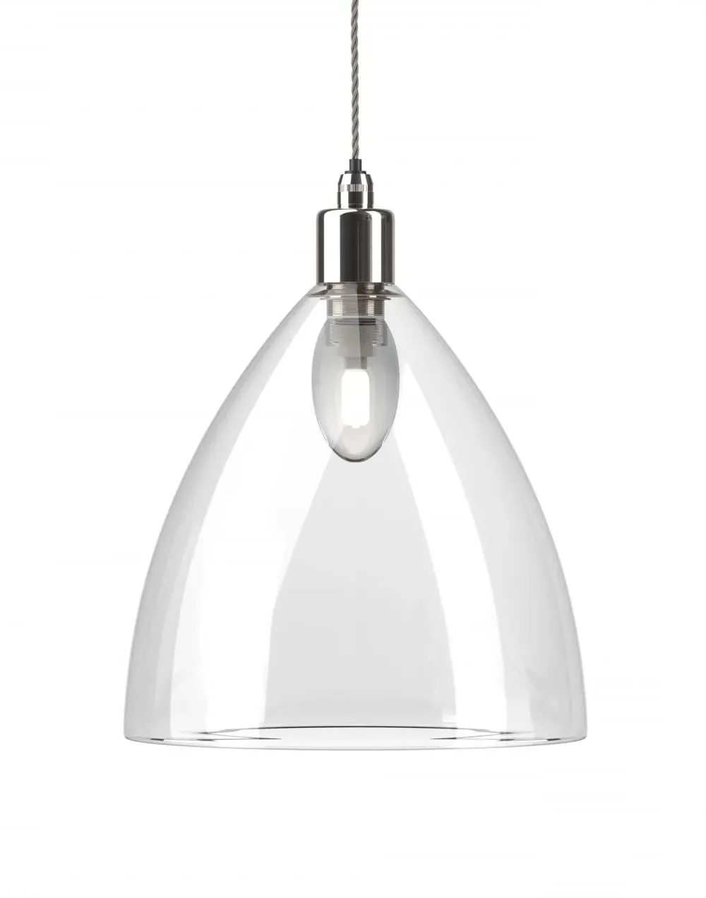 Ledbury Medium Bathroom Pendant Light - Bronze, Clear Glass