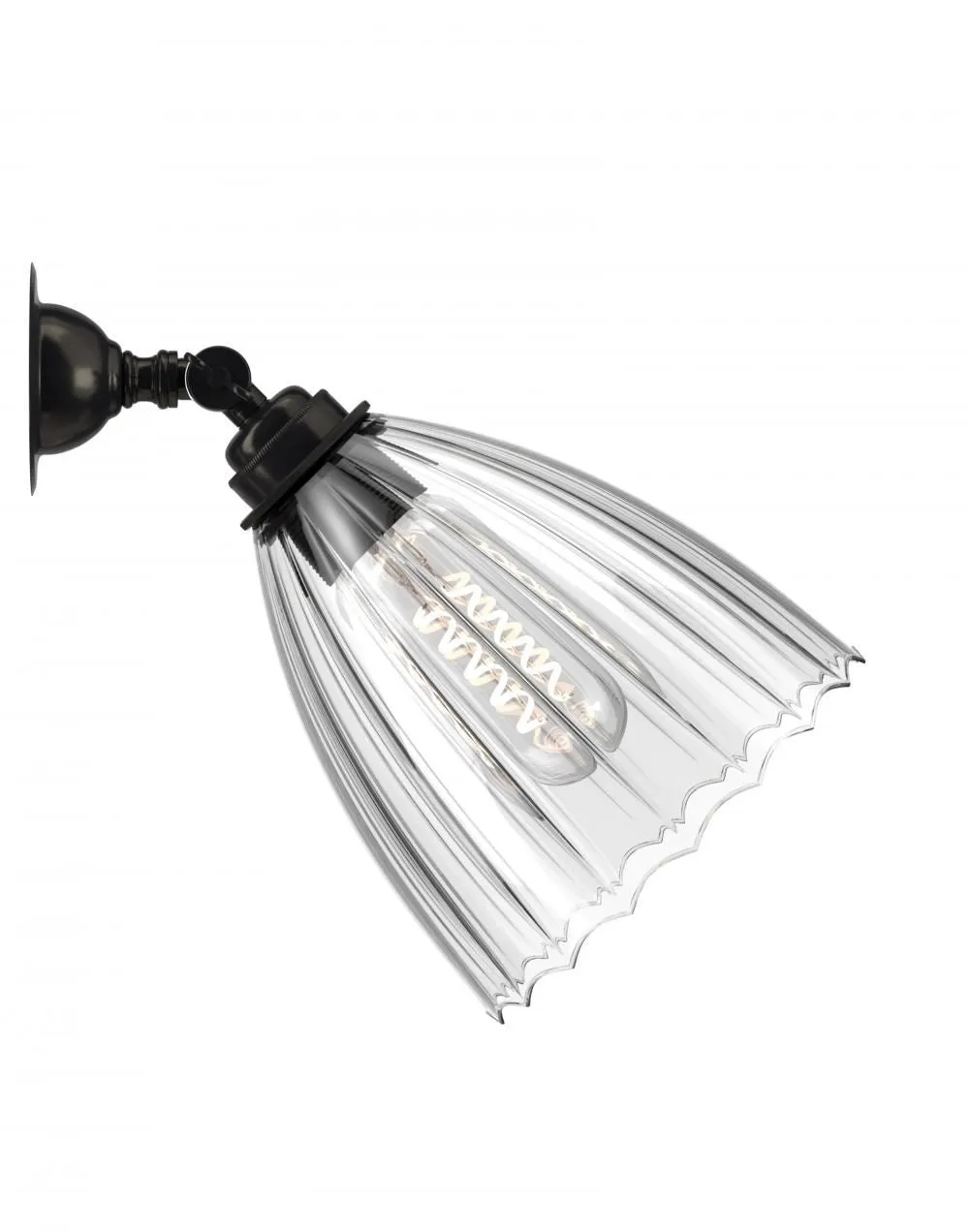 Ledbury Spotlight - Bronze, Ribbed Glass