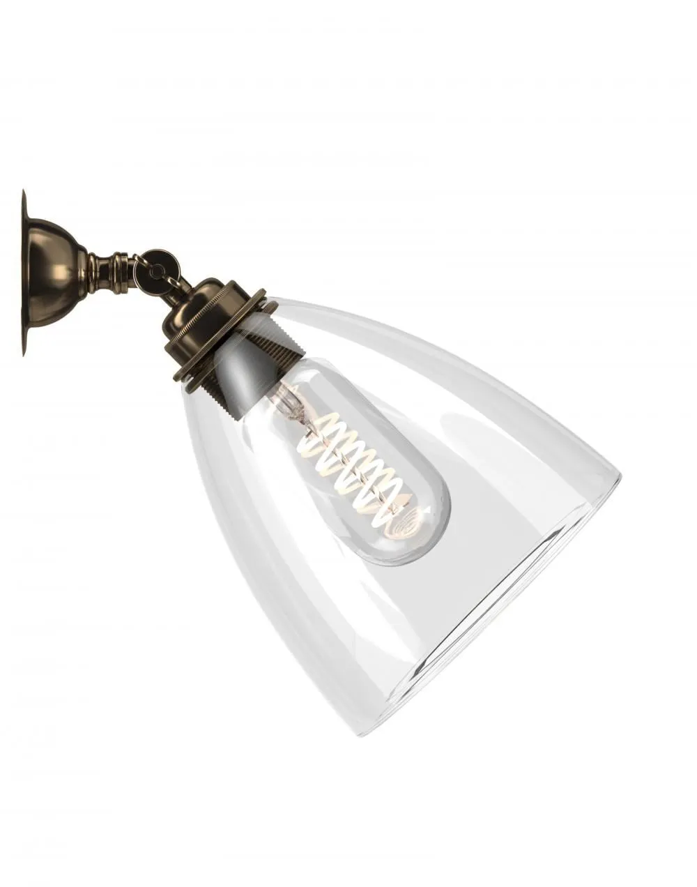 Ledbury Spotlight - Nickel, Ribbed Glass