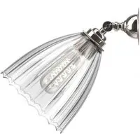 Ledbury Spotlight - Nickel, Ribbed Glass