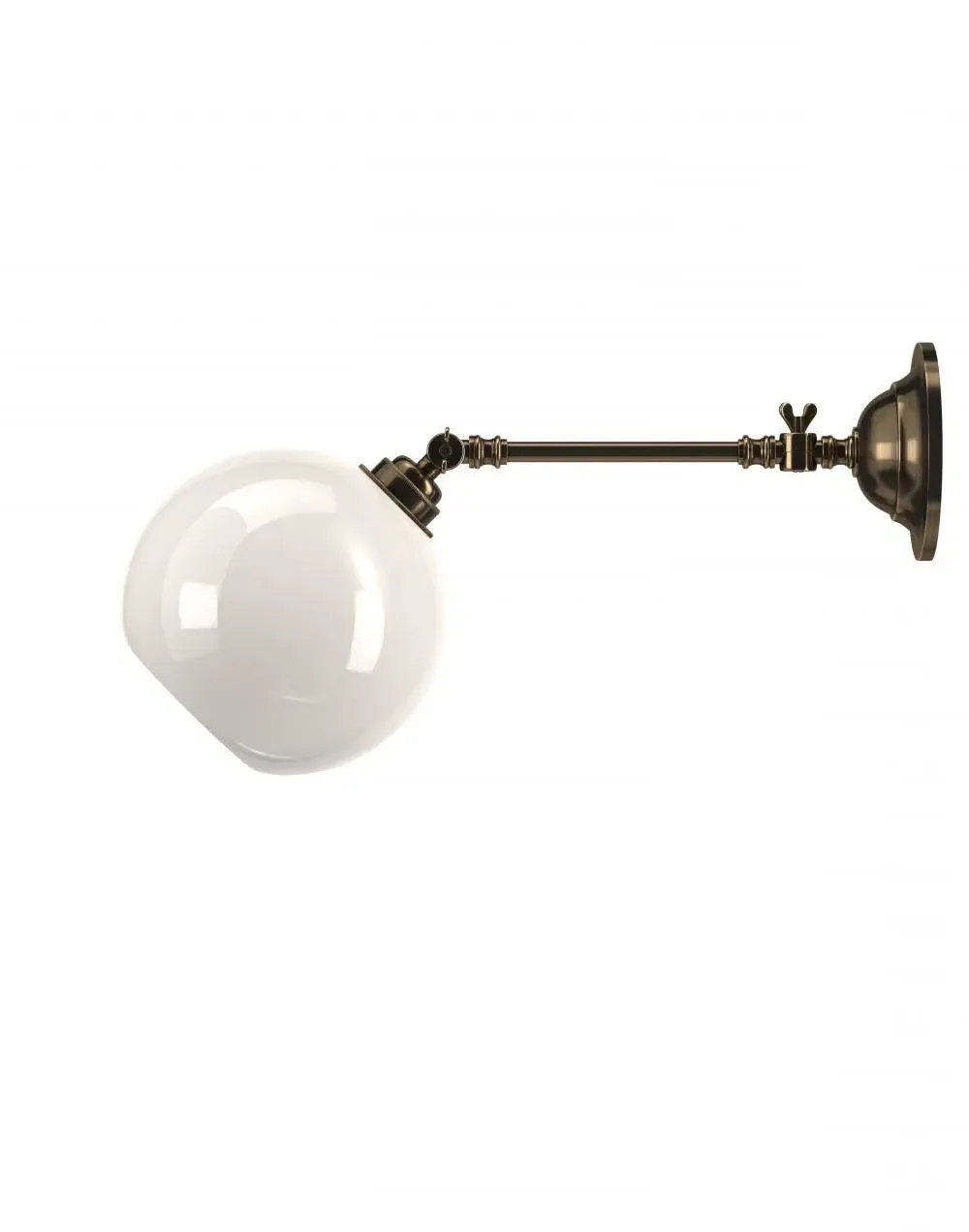 Medium Adjustable Reading Light - Antique Brass