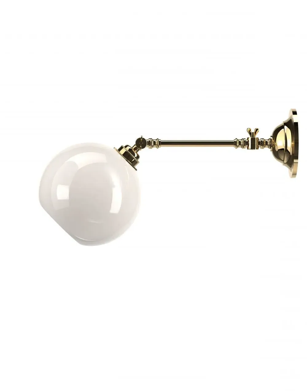 Medium Adjustable Reading Light - Polished Brass