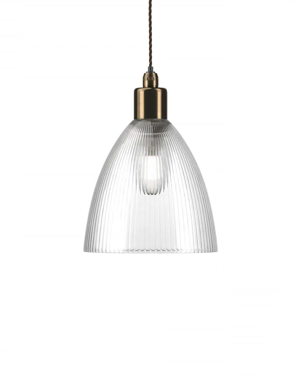 Medium Bathroom Pendant Light - Brass, Glass