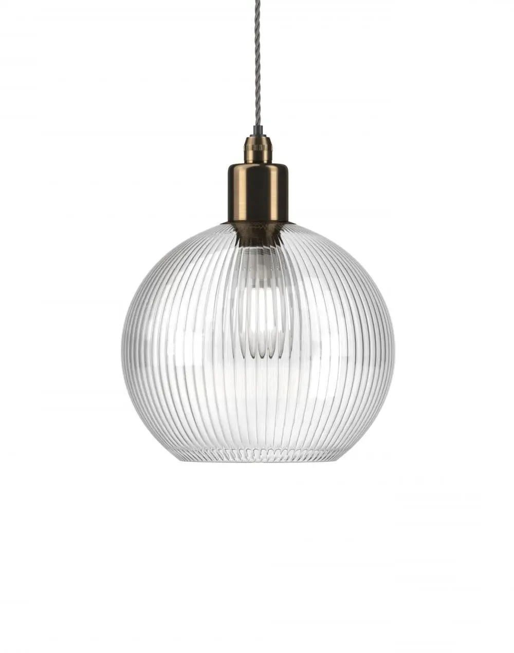 Medium Bathroom Pendant Light - Brass, Glass