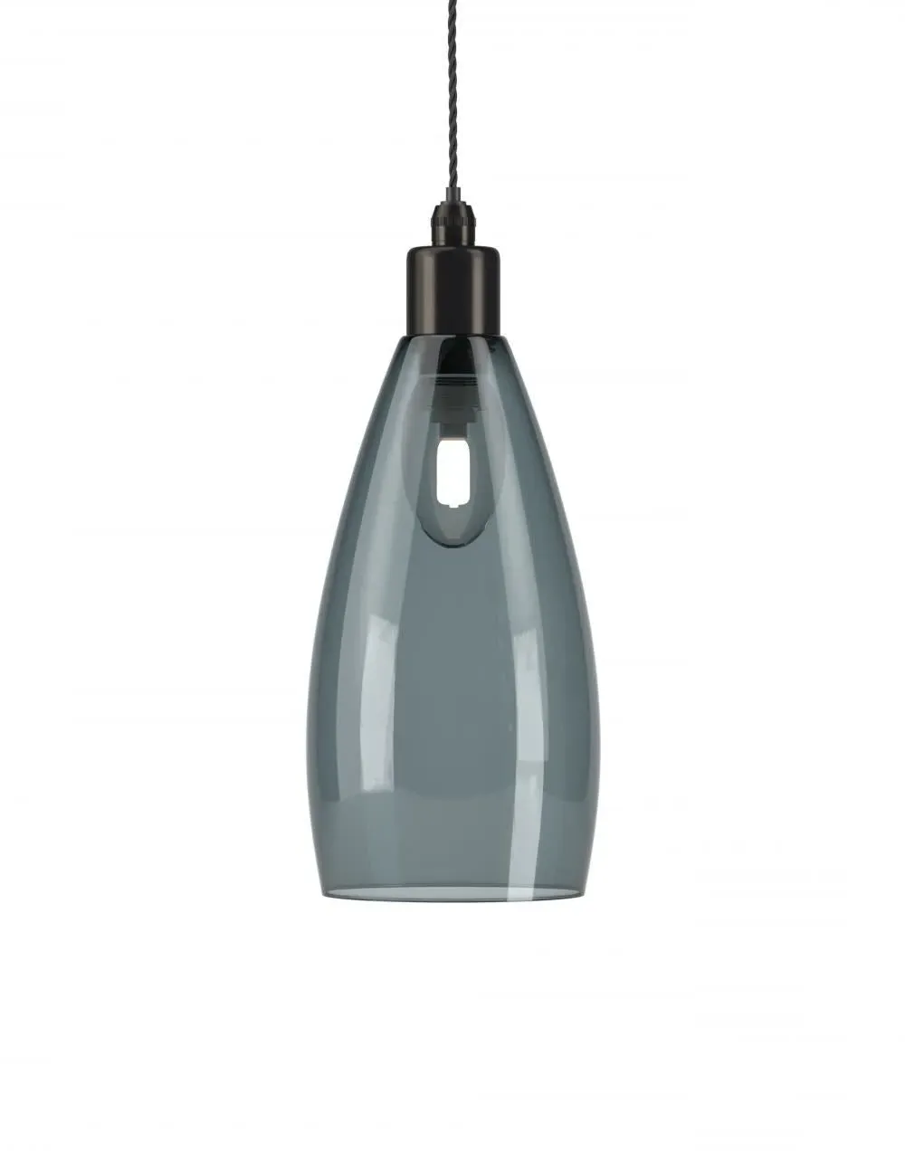 Medium Bathroom Pendant Light - Bronze, Smoked Glass